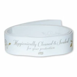 FREE SHIPPING 200 x Toilet Cleaned Strip Seals Australian Accommodation Supplies - Picture 1 of 1