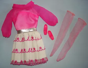 MOD Era Barbie Doll HAPPY GO PINK #1868 Pink & White Dress Mattel 1969 - Picture 1 of 5