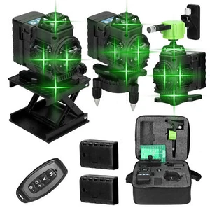 4D 16 Line Laser Level Self Leveling Rotary Cross Laser Level W/ 2 Battery V5K1 - Bild 1 von 8