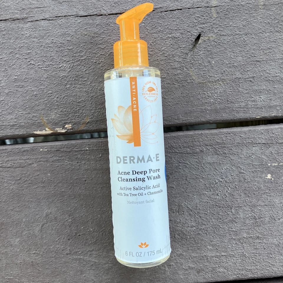 NEW DERMA E Acne Deep Pore Cleansing Wash with Salicylic Acid Tree Tree Oil 6oz - Image 1 of 4