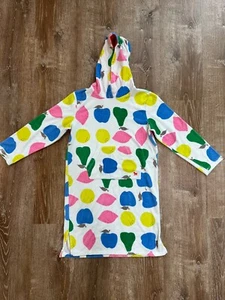 MINI BODEN Hooded Terry Toweling Swim Cover Up Dress Girls Size 11-12y FRUIT - Picture 1 of 5