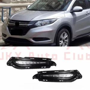 Pair LED DRL Daytime Fog Light Turn Signal Lamp q For Honda HRV Vezel 2015-2018 - Picture 1 of 9