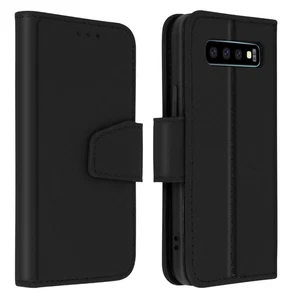 Housse pour Samsung Galaxy S10 Cuir Porte-carte Fonction Support Premium noir - Photo 1 sur 6