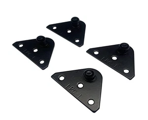 Brackets Straight For Gas Struts 10MM Ball Black Zinc (4PCS) - Picture 1 of 5