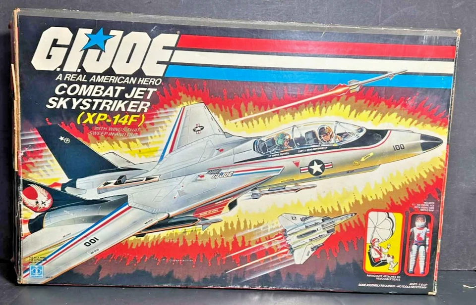De colección GI Joe ARAH Combat Jet Skystriker XP-14F W Caja Completa 1983 Alto Grado Foto 1 de 4