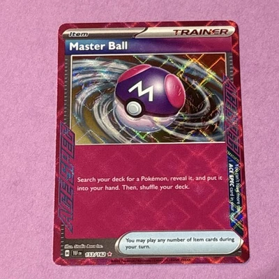 Pokémon TCG Master Ball 153/162 Sv05: Temporal Forces Holo ACE SPEC Rare - Image 1 of 2