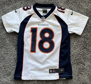 Peyton Manning Denver Broncos Nike On Field Youth Small White Jersey - Picture 1 of 5