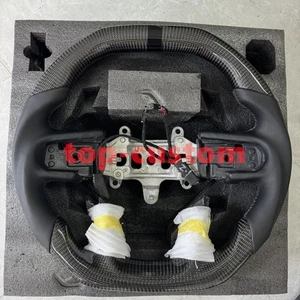 Volante de fibra de carbono real para ram 1500 2019 2020 2021 2022 2023 2024 - Imagen 1 de 2