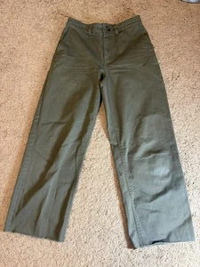 Volcom Jeans Men's Size 27 Military Green Baggy Straight Leg 90's Y2K Grunge - Picture 1 of 10