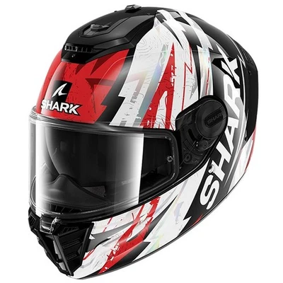 SHARK SPARTAN RS HIBOLT RED WHITE KRU FULL FACE MOTORCYCLE MOTORBIKE HELMET - Image 1 of 4