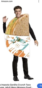 NEW Funny Costume Cheesy Gordita Crunch Halloween Taco Bell Uniform Shirt - Picture 1 of 5