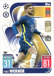 Topps Match Attack 2021 UEFA Champions League Timo Werner Chelsea FC #81 - Imagen 1 de 2