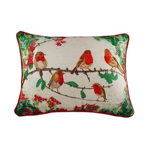 Evans Lichfield Chenille Robin Christmas Cushion Cover (RV1915) - Picture 1 of 2