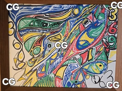 Arte Psicodélico Funky Outsider - Expresionismo Abstracto Visionario 369 Simbolismo  Foto 1 de 2