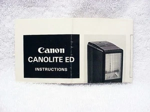 Canon Canonlite ED Instruction Book | $3.85 | - Picture 1 of 1