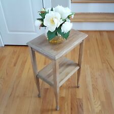 Vintage Two Tier Solid Side Table 1940s/50s Farmhouse/Beach House Lovely Patina!
