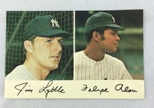 1971 Jim Lyttle / Felipe Alou, New York Yankees Dexter Press Clinic Day Postcard