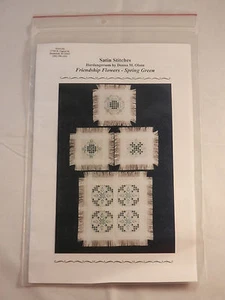 SATIN STITCHES INSTRUCTIONS "NEW" #940 FRIENDSHIP FLOWERS - SPRING GREEN - Picture 1 of 2