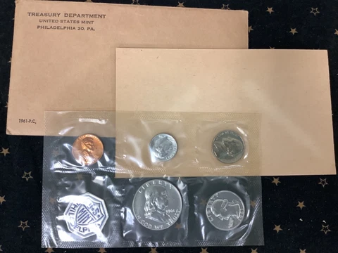 1961 US MINT SILVER PROOF SET - 90% Cover