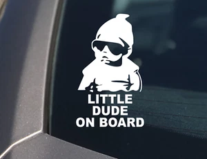 Little Dude a bordo pegatina 9x15 cm CALIDAD calcomanía coche gafas de sol POPULARES geniales - Imagen 1 de 9