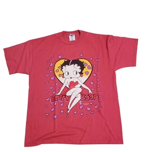 Vintage Betty Boop Jerzees Taglia XL Rosso 1998 King Features Syndicate MADE IN USA - Foto 1 di 5