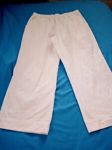SB Scrubs Women's Scrub Pants Bottom Medical Elastic Waist White Size Large L