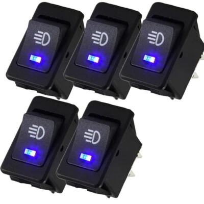 Interruptor de palanca basculante de luz antiniebla 12V azul LED tablero kit de ventas accesorios para automóviles Foto 1 de 4