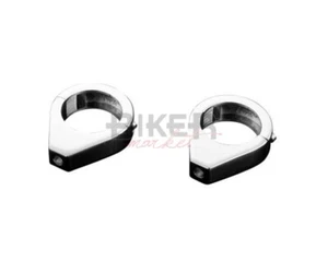 Paar Halterungen blinker motorrad custom Harley Gabel 39 MM Chrom - Bild 1 von 4