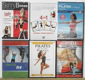 6 EXERCISE FITNESS AEROBICS WORKOUT DVDs READ LIST INSIDE Lot #M217 FREE US S/H - Picture 1 of 1