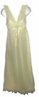 Vintage Evette Yellow Double Sheer Chiffon Ultra Frilly Long Nightgown Sz M