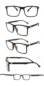 Large Rim starke Wayfarer Lesebrille Herren Damen +1,0 +1,5 + 2,0 +2,5 +3,0 - Bild 1 von 8
