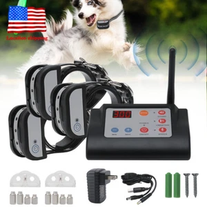 Electric Dog Pet Fence Trainning System Waterproof Shock Collars For 1/2/3 Dogs - Picture 1 of 16