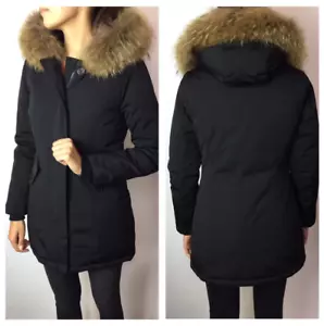 ATTENTIF ECHTFELL PARKA WINTERJACKE XXL FELL JACKE SCHWARZ ÜBER 1300 Verkauft - Bild 1 von 14