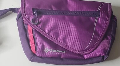 Bolsa de ombro/cintura de náilon pequena para viagem, produtos femininos roxos profundos para área externa - Imagem 1 de 4