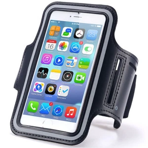 iPhone 6 4.7" Black Premium Sports Armband Cover Case Running Gym Workout - Picture 1 of 3