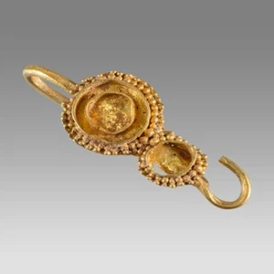 Ancient Roman 24K gold single earring (0.92 g), 100 BC-200 AD - Picture 1 of 2