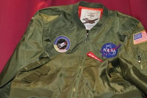 Green Authentic Asstseries NASA 100th Space Shuttle Mission Jacket 3XL - Picture 1 of 9