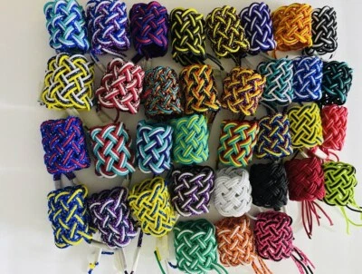 Set Of 3pcs Custom Deck Hand Turks Head For Rod Building Silver White Available - Image 1 of 4