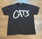 Vintage 1981 Cats T Shirt L Black Broadway Musical 80s