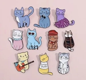 Taylor Swift Eras Tour Cats As Albums Inspired Set Of 10 Pin Brooches