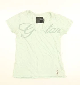 G-Star Womens Blue Cotton Basic T-Shirt Size L V-Neck - Picture 1 of 10
