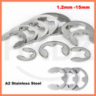 A2 Stainless Steel E-Clips External Retaining Washers C-Clip 1.2mm-15mm DIN 6799