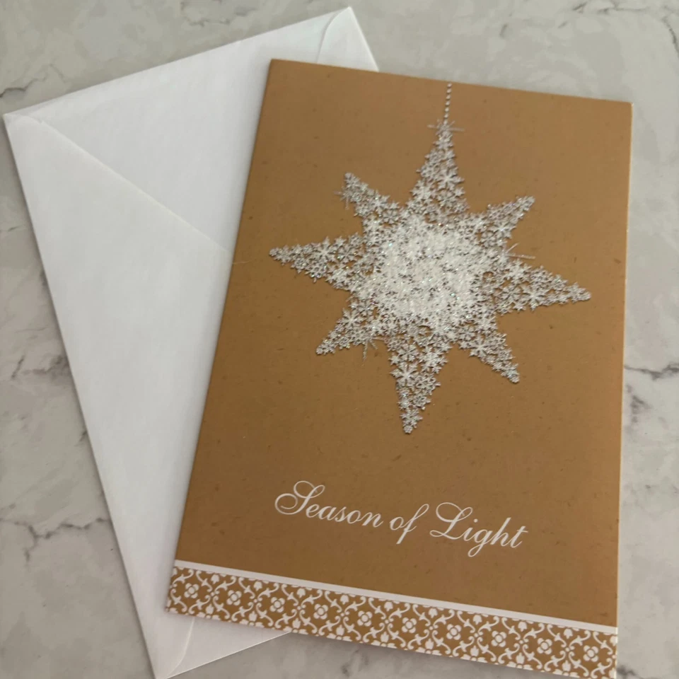 Hallmark Seasons of Light Snowflake Holiday Christmas Greeting Card w/Envelope - Image 1 of 4