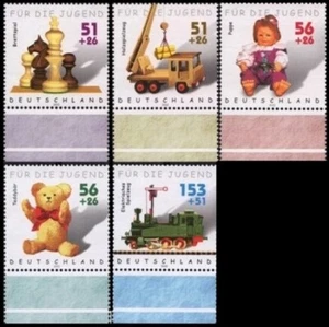 BRD: MiNr. 2260 - 2264, "Jugend: Kinderspielzeug", Unterrand, pfr. - Picture 1 of 1