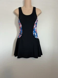 Dolfin One Piece Swim Dress Swimsuit Size 10 Vacation Resort Cruise Slimmer - Picture 1 of 5