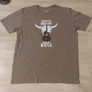 Camiseta para hombre Cody James marrón claro Listen To Country Hear No Bull, talla XL - Imagen 1 de 1