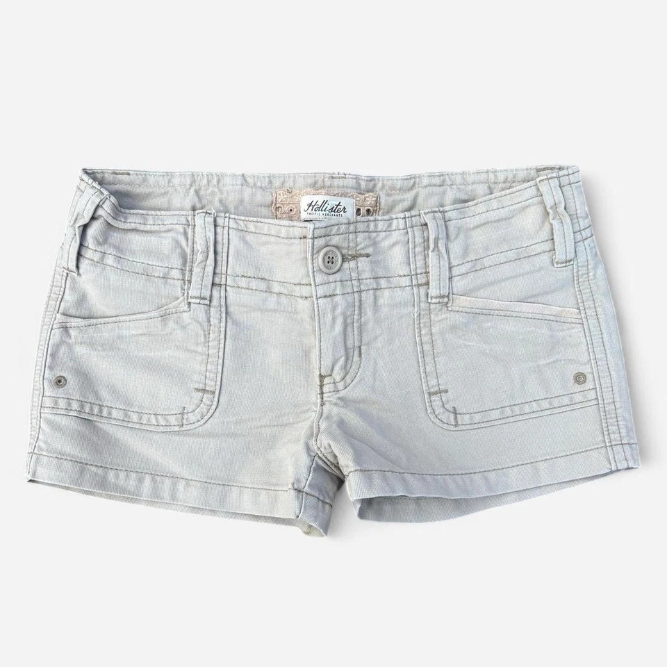 Pantalones Cortos Hollister Caqui Carga Micro Mini Tiro Bajo Vintage Años 2000 Para Mujer 1 Foto 1 de 4