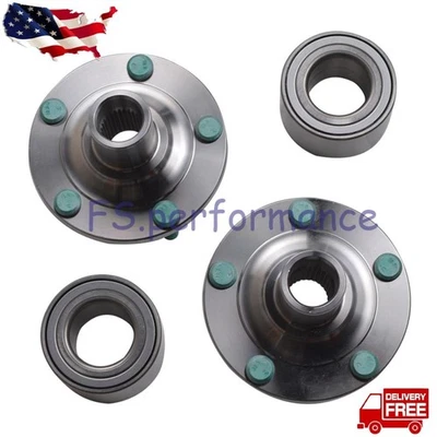 2 Pair Front Wheel Hub & Bearing Assembly Fits 05-13 Mazda 3 06-10 Mazda 5 - Image 1 of 4