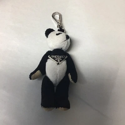 Prada Panda Bear Rhinestones Bag Charm Key Ring Keychain W5 - Image 1 of 4