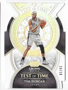 TIM DUNCAN 2022 PANINI CROWN ROYALE TEST OF TIME CARD #18/18! - Picture 1 of 1